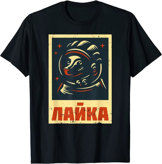 Laika dog Sputnik space travel T-Shirt