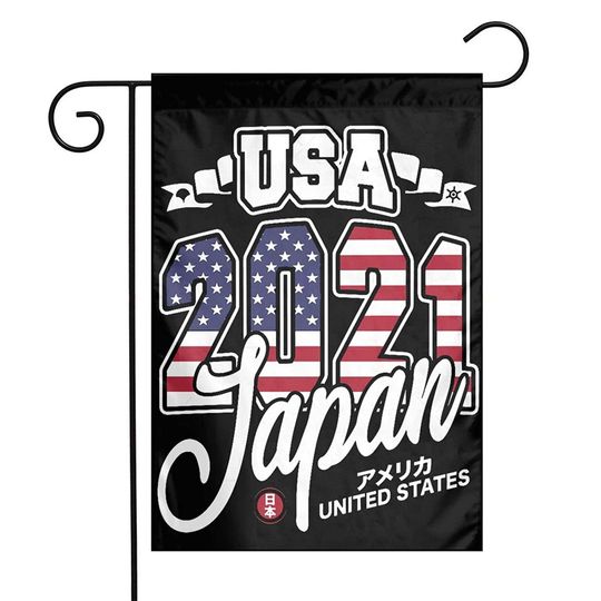 Tokyo Olympics 2021 Usa Team Supporter Flower Garden Flag