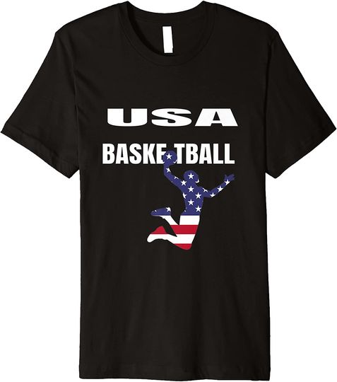 Basketball USA 2021 Flag Shirt Summer Olympics Games 2021 T Shirt