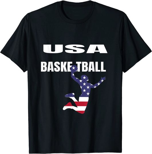 Basketball USA  Flag Shirt Summer Olympics Games 2021 T Shirt
