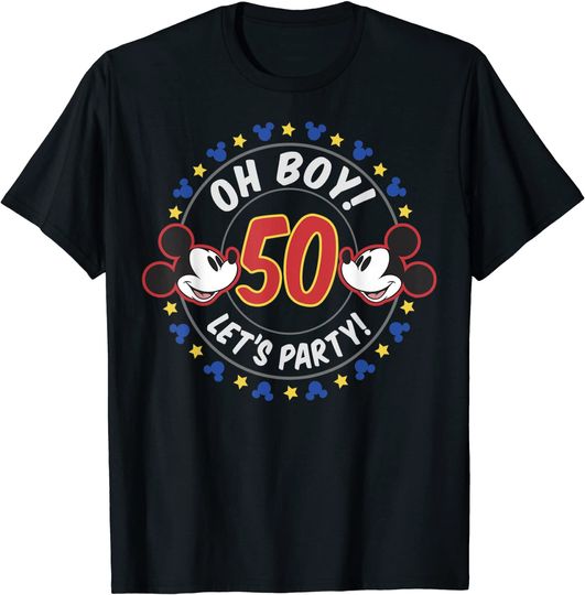 Mickey And Friends Oh Boy Let's Party 50th Birthday T Shirt