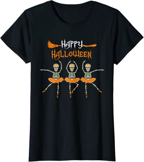 Halloween Skeleton Ballerina Dancing Ballet Teacher Student Long Sleeves