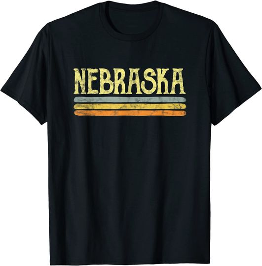 Vintage Nebraska NE Born Raised Native Home State T Shirt