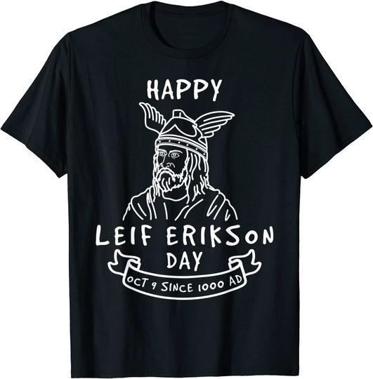 Leif Erikson Day- 9 October Odin and Thor God Viking T-Shirt