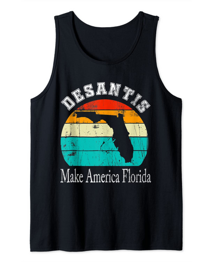Vintage Trump DeSantis 2024 Election, Make America Florida Tank Top