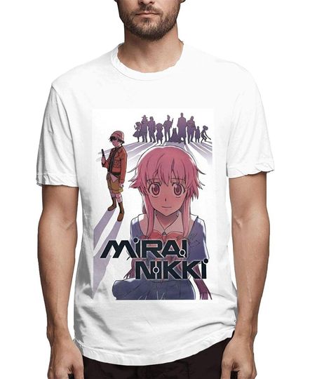 Future Diary Mirai Nikki Gasai Yuno Waifu Short Sleeve T Shirt Man's Casual Style Tshirt