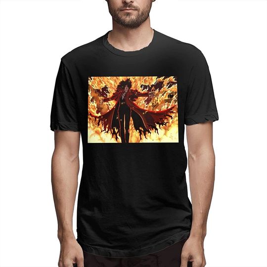 Samdamber Hellsing Alucard T Shirt Men's Cotton Leisure Crew Neck Short Sleeve Clothes