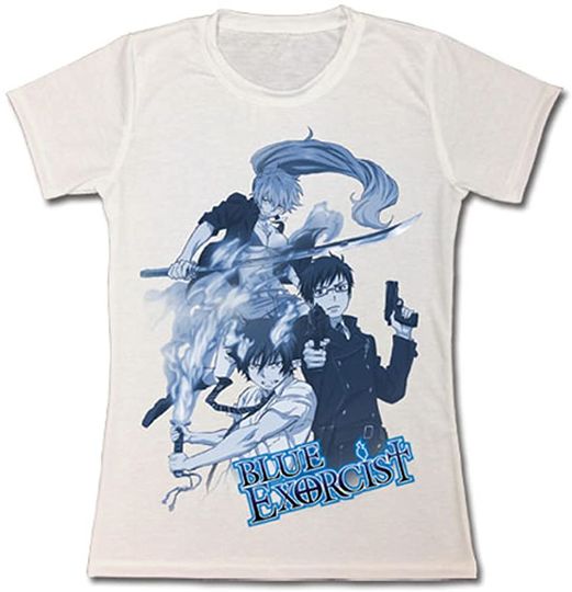 Blue Exorcist Rin, Yukio & Shura Junior White T-Shirt