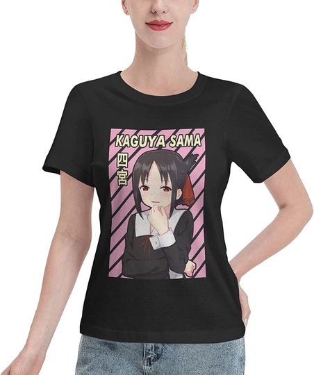 Kaguya-Sama Love is War Shinomiya Kaguya Shirt Women's Summer Printing Round Neckline Short Sleeve Clothes Tops