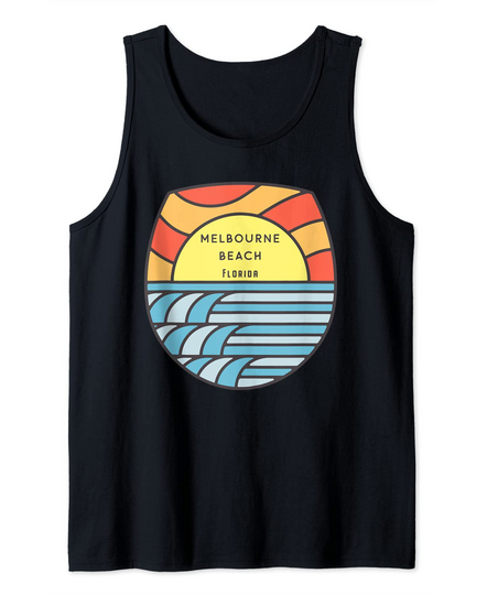 I Love Melbourne Beach Florida FL Atlantic Ocean Sunrise Tank Top