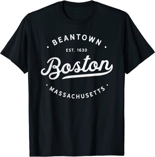 Classic Retro Vintage Boston Massachusetts Beantown T Shirt