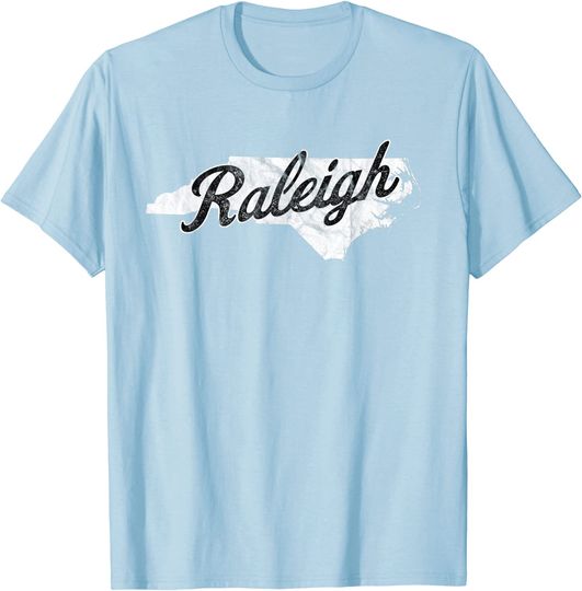 Raleigh North Carolina Map T Shirt