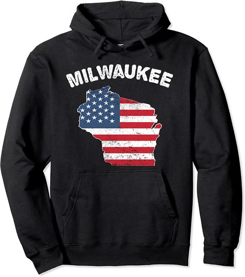 Milwaukee City Wisconsin State Fan Pullover Hoodie