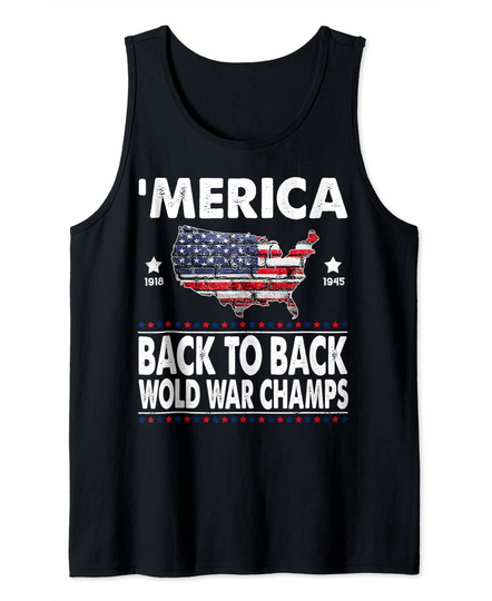 Merica-Back-To-Back-World-War-Champs Tank Top