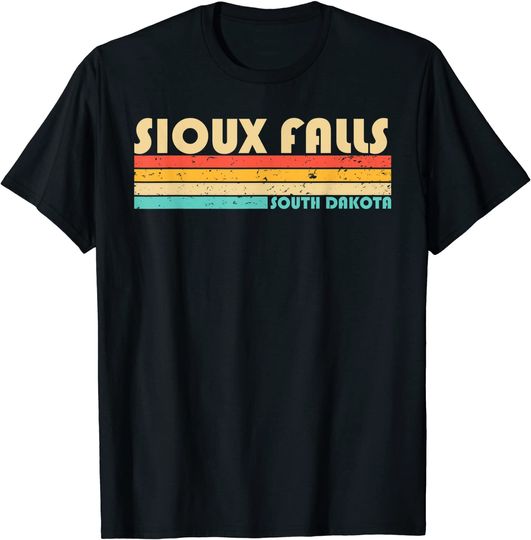 SIOUX FALLS SD SOUTH DAKOTA Funny City Home Roots Retro 80s T-Shirt