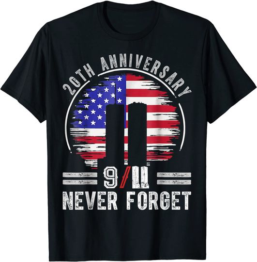 Patriot Day 2021 Never Forget 9-11 20th Anniversary Tank Top