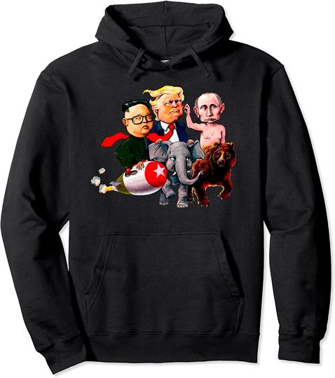 Trump Putin Kim Jong Un Pullover Hoodie