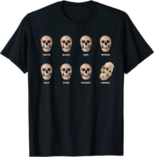 Skull Anti Liberal T Shirt