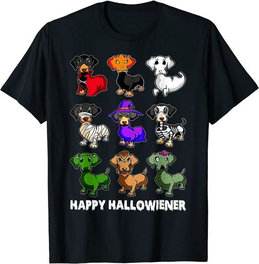 Dachshund Happy Halloweiner Funny Halloween Dogs Lover Long Sleeves