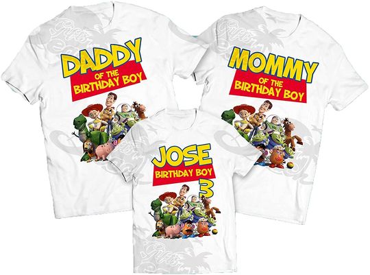 Discover Personalised Toy Story Family Birthday T Shirt