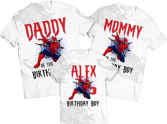 Discover Spiderman Birthday Shirt Family