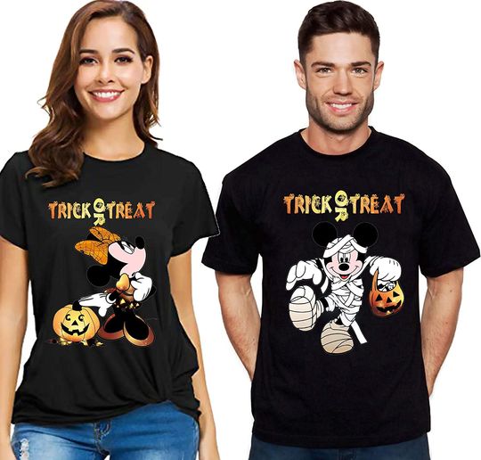 Disney Halloween Couple Party Trick Or Treat Tank Top