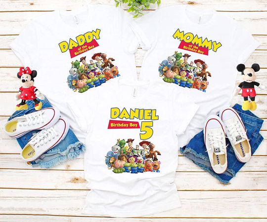Birthday Toy Story Family Personalized Custom T-Shirt