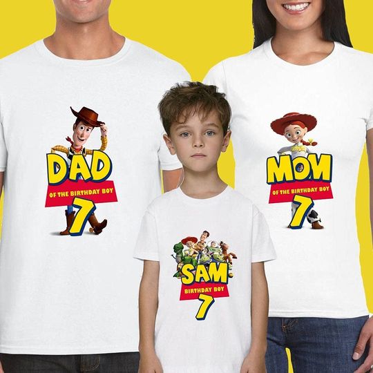 Toy Story Birthday Family Custom Name And Age Shirt