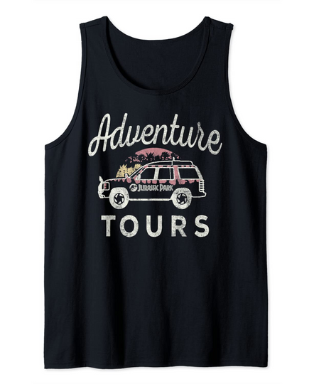 Jurassic Park Adventure Tours Safari Jeep Tank Top