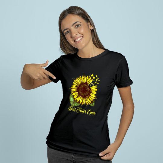 Discover Womens Best Sister Ever Sunflower Gift Hoodie
