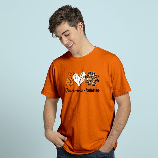 Every Child Matters Men's Long Sleeves Peace Love Children