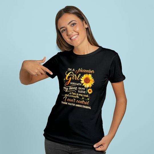Discover November Sunflower Girl Queen Born In November Gifts Woman Hoodie