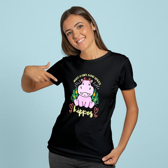 Discover Just A Girl Who Loves Hippos Hippopotamus Hoodie