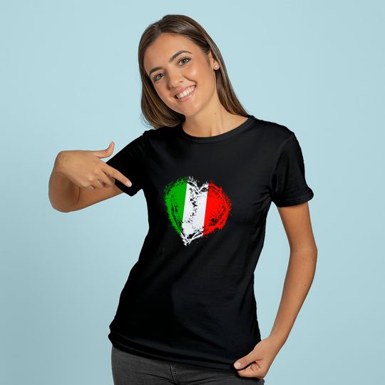 Discover Vintage Italy Heart Shape Italian Flag Hoodie