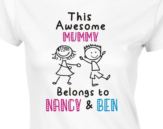 This Awesome Mummy Belongs to Personalised T Shirt