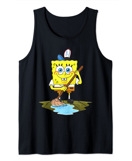 SpongeBob Mopping The Floor Tank Top