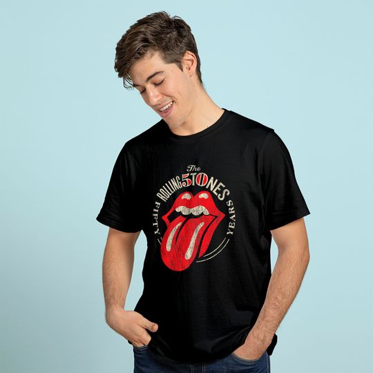 Discover Mens The Rolling Stones 50th Anniversary Logo Premium Hoodie