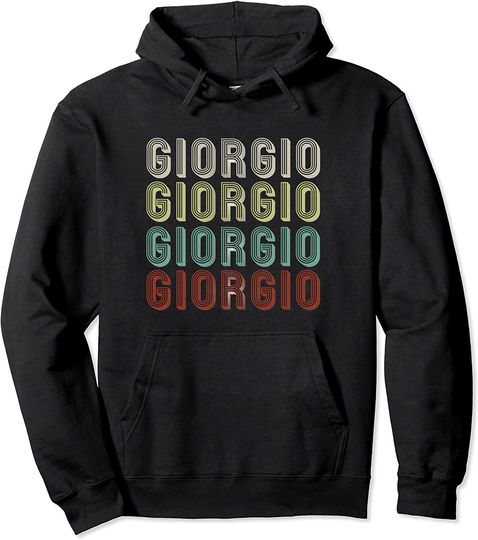 Discover Regalo Per Giorgio Nome Personalizzato Divertente Retrò Felpa con Cappuccio