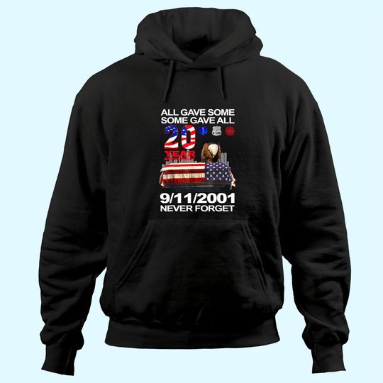Never Forget 9-11-2001 20th Anniversary 334 Firefighters Hoodie