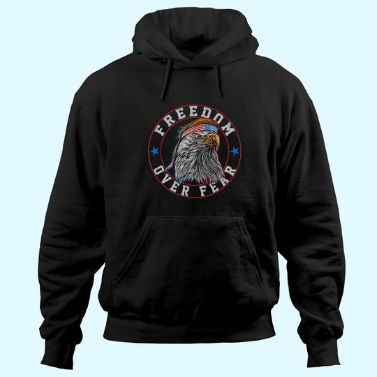 Discover Anti Lockdown Freedom Over Fear USA Flag Re-Open America Hoodie