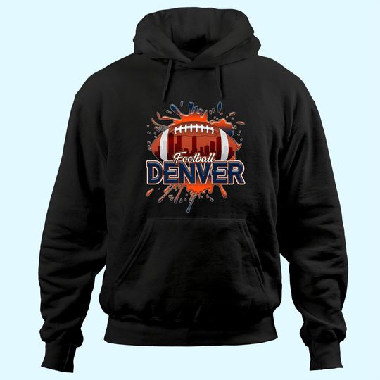Discover Denver Football Hoodie | Retro Vintage Colorado Bronco Hoodie