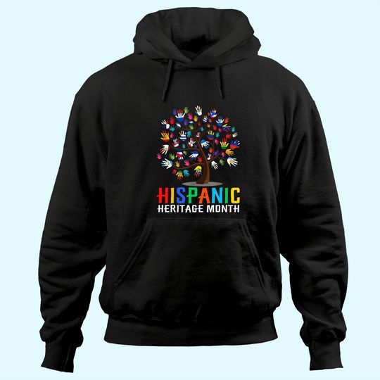 National Hispanic Heritage Month Hand Flag Tree Roots Latino Hoodie