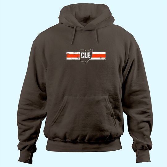 Discover Ohio Cleveland Stripe Football Fan Hoodie Hoodie