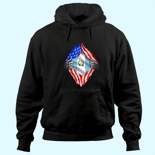 Discover Super Guatemalan Heritage Guatemala Roots USA Flag Gift Hoodie