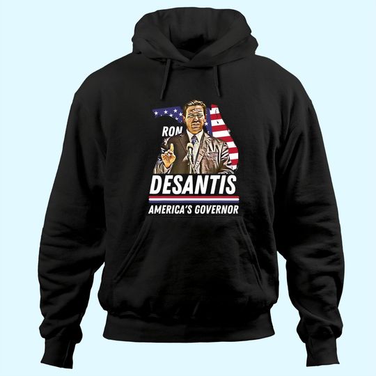 Ron Desantis America's Governor Florida US Flag Hoodie