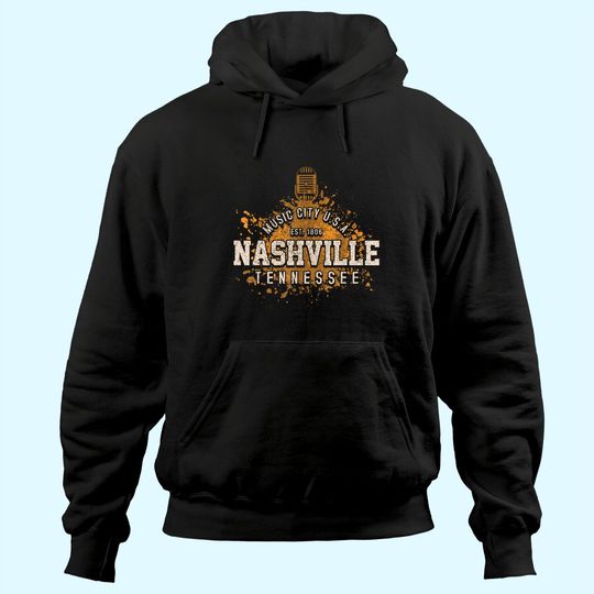 Discover Nashville Music City Tennessee Country Music Hoodie