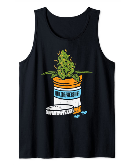Discover Antidepressant Weed Cannabis Marijuana Tank Top
