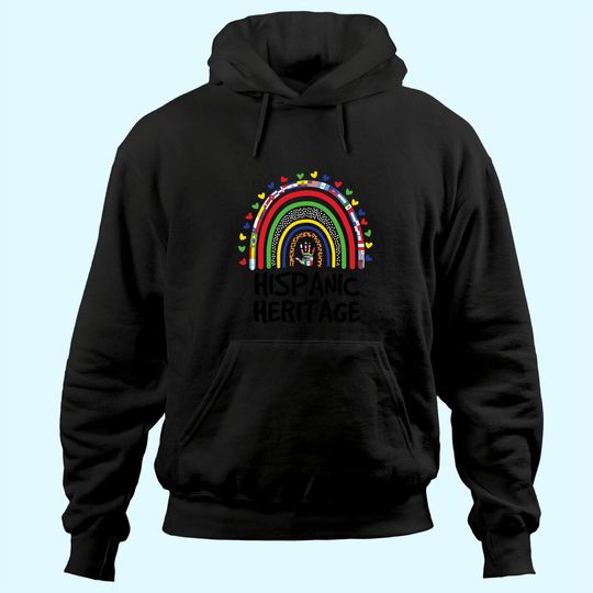 National Hispanic Heritage month Rainbow All Countries Flags Hoodie