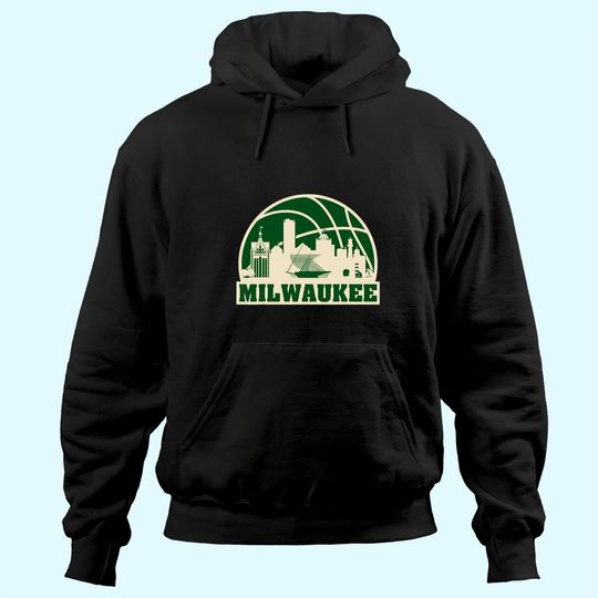 Milwaukee Basketball Vintage Cityscape Hoodie