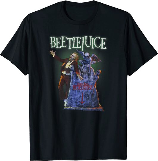 Beetlejuice Here Lies Betelgeust Portrait T-Shirt